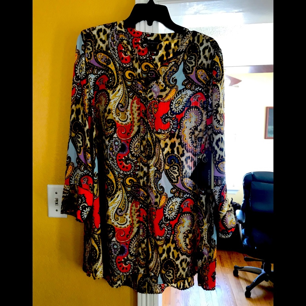 Multiples New Blouse with tags. Button up.
